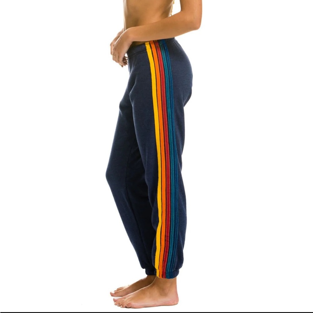 Aviator Nation Navy 5-Stripe Sweatpants